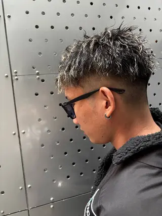 ショート カラー パーマ メンズ mellow men 's MIZUKIのヘアスタイル