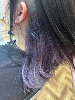 ミディアム カラー 福森 みずきのヘアスタイル