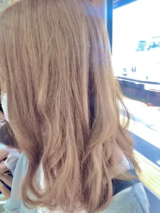 セミロング カラー 髪質改善✨️透明感カ ラー✧*。山下さいみのヘアスタイル