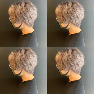 ショート カラー ✨縮毛矯正✖︎顔周り レイヤー✨ナカムラのヘアスタイル