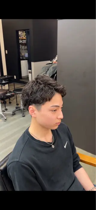 パーマ メンズ 藤田 翔稀のヘアスタイル