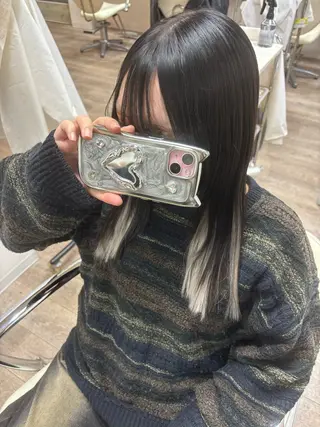 ミディアム 艶カラー🫧/シール エクステRYOKAのヘアスタイル