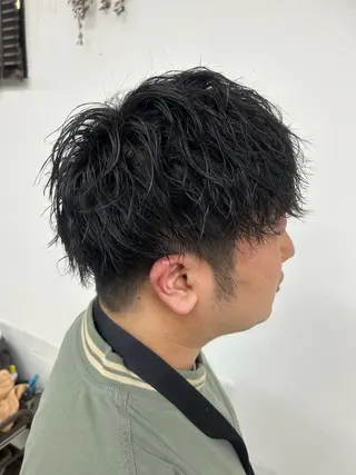 パーマ メンズ ダブルスキルエクステ /羽エクステ白石宇由のヘアスタイル