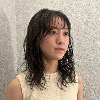 セミロング カラー パーマ 🌿ボブ パーマ高橋啓太🌿のヘアスタイル