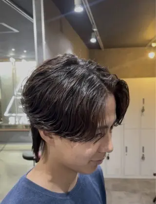 ショート パーマ メンズ Men's hair RISE【メンズヘア ライズ】所属・ユイ【メンズパーマ】 🔥パーマモデル募集のヘアスタイル