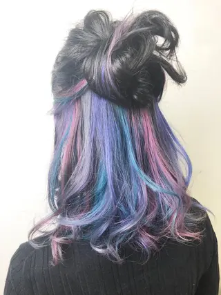 カラー ダブルスキルエクステ /羽エクステ白石宇由のヘアスタイル