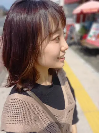 ミディアム カラー 江口 弘昂のヘアスタイル