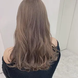 セミロング カラー ヘアアレンジ ネイル マツエク・マツパ ベージュグレージュ 💕しゅーじ💕のヘアスタイル