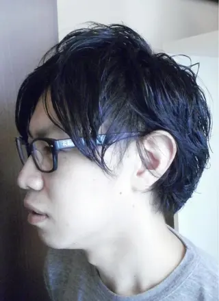 ミディアム パーマ ヘアアレンジ メンズ キッズ パピヨンロゼ 髪質改善/酸性のヘアスタイル
