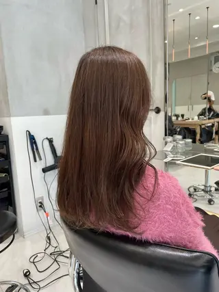 ロング オリーブ カラー✨有坂映哉のヘアスタイル