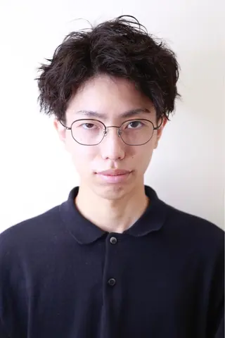 ショート パーマ メンズ HAIRSILVA徳間店所属・石倉 真のヘアスタイル