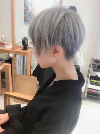 ショート カラー ヘアアレンジ モテ髪透明感❤️ デイズヘアカラーのヘアスタイル