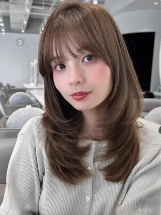 セミロング 木村 賢人のヘアスタイル