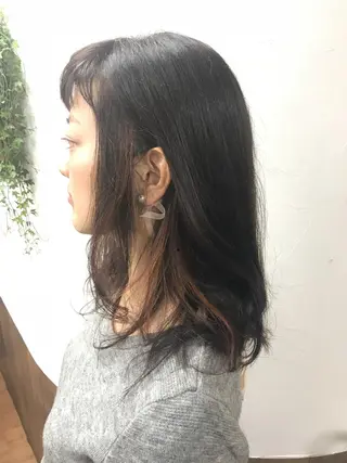 セミロング カラー 澤田 拓己のヘアスタイル