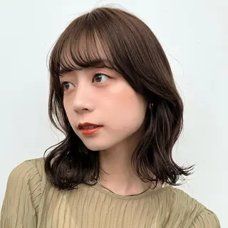 ミディアム カラー ヘアアレンジ 🌱ボブ/レイヤー/ ベージュ/あやみ✨のヘアスタイル