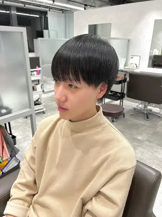 ショート カラー パーマ メンズ 関西センターパート メンズモデル募集のヘアスタイル