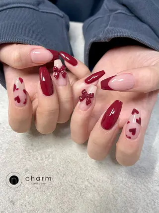 ネイル ネイルルーム チャームのネイルデザイン