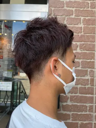 ミディアム メンズ 久木原 ゆりのヘアスタイル