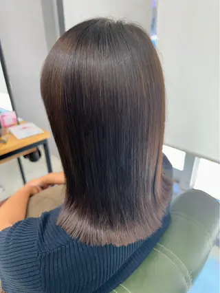 セミロング カラー 中山 達斗のヘアスタイル