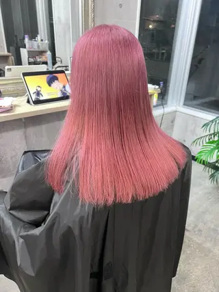 ミディアム サニーサイド大名 ダブルカラー髪質改善のヘアスタイル
