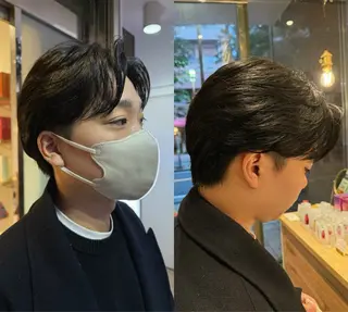 ショート パーマ メンズ 藤崎百道メンズカット Zina/森井唯央のヘアスタイル