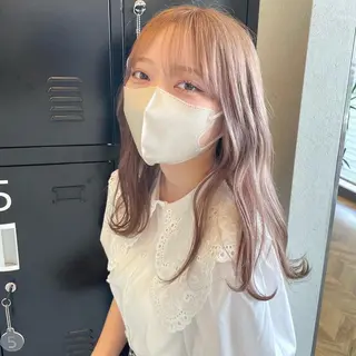 セミロング カラー 田中   麗彩也のヘアスタイル