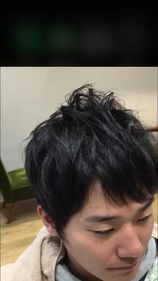 ミディアム メンズパーマ 堤　生智のヘアスタイル