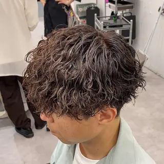 ショート パーマ メンズ メンズ特化LIBER 石川玲央のヘアスタイル