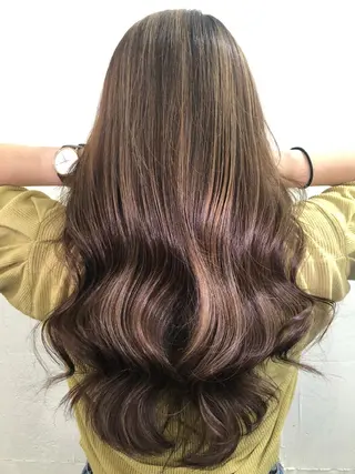 セミロング カラー 竹下 了史のヘアスタイル