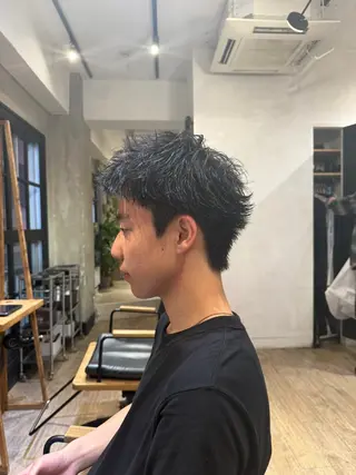 ショート パーマ メンズ メンズショート/ピン パーマ/新宿/フウガのヘアスタイル