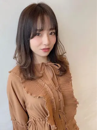 セミロング カラー ヘアアレンジ 小林 佳祐のヘアスタイル