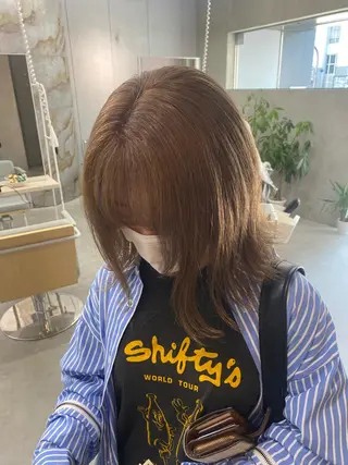 ミディアム カラー 前橋 姫奈のヘアスタイル