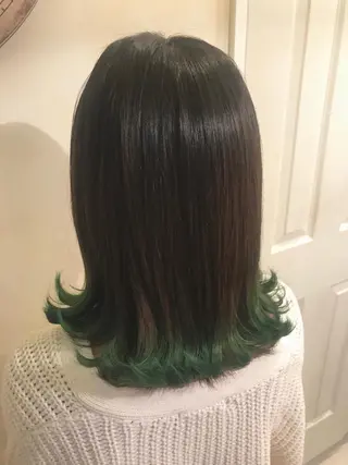 ミディアム カラー 岩谷/ブリーチ 🪽透明感カラーのヘアスタイル