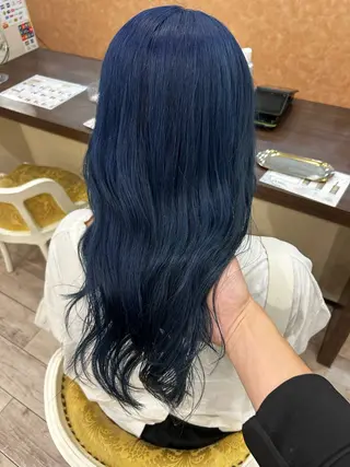ロング カラー 梅田美容室/ ウルフカットのヘアスタイル