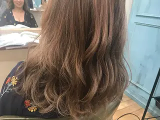 セミロング カラー オリーブ透明感カラー 表参道/MIKUのヘアスタイル