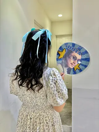 ヘアアレンジ 🇰🇷韓国レイヤー 多幸感メイク🤍のヘアスタイル