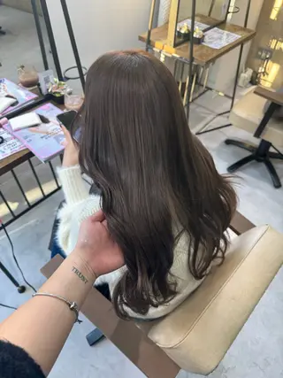 ロング カラー ブリーチなしwカラー /艶カラー/oukaのヘアスタイル