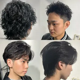 メンズ シャドウ/フェザー ニュアンスヘアメンズのヘアスタイル