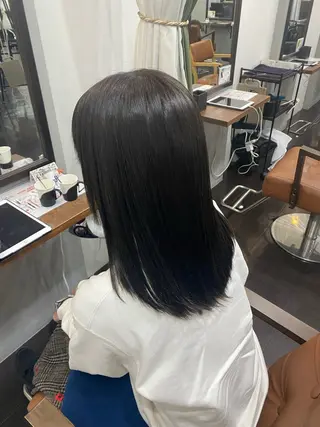 セミロング カラー ヘアアレンジ 🍒ᩚ名駅/艶髪 縮毛矯正/あゆ🍒ᩚのヘアスタイル