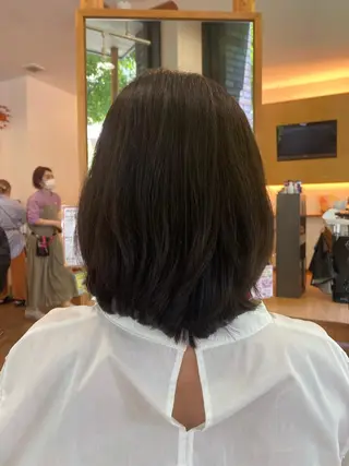 ミディアム パーマ 髪質改善🥇津田 【自由が丘】【美髪】のヘアスタイル