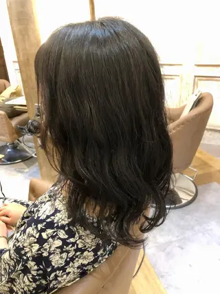 セミロング パーマ 鷺沼駅徒歩1分 キシタクのヘアスタイル
