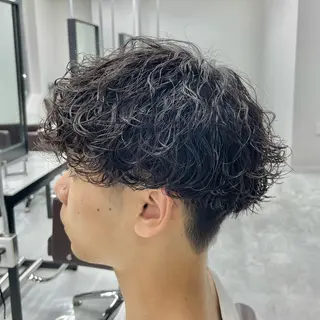 ミディアム パーマ メンズ メンズカット特化✂︎ SHINGO 本厚木のヘアスタイル