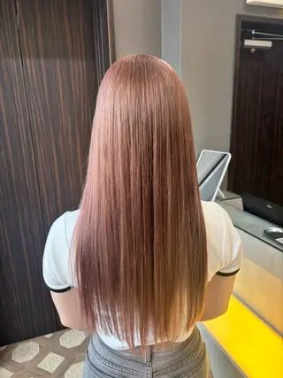 ロング ブリーチなしWカラー ヘアセット菜希のヘアスタイル