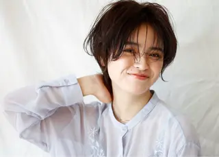 ショート 顔周りデザイン/ ママ美容師/濱ほのかのヘアスタイル