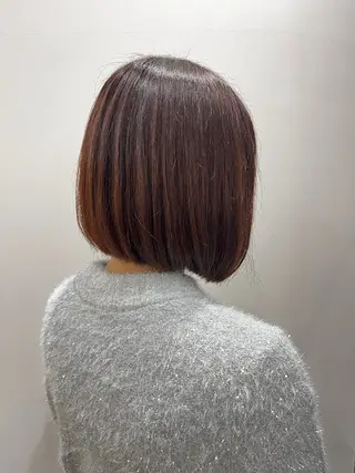 ミディアム カラー ヘアアレンジ 暖色韓国ヘア🤍 保科侑花のヘアスタイル