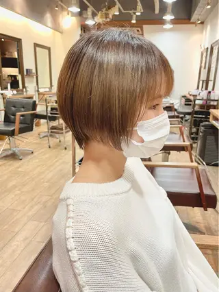 ショート ショート/ボブ/ メンズ/縮毛矯正のヘアスタイル