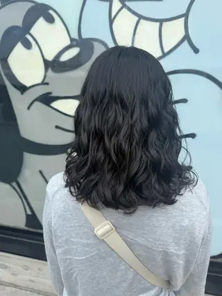ミディアム デジタルパーマ/ ウェーブパーマ/神野のヘアスタイル