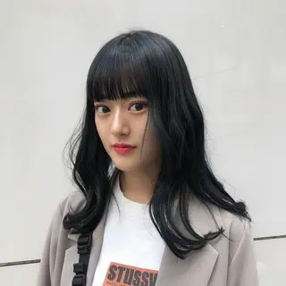 セミロング カラー ヘアアレンジ マツエク・マツパ 透明感カラー🫧ヘア セット🫧松本菜月の眉毛・アイブロウイメージ