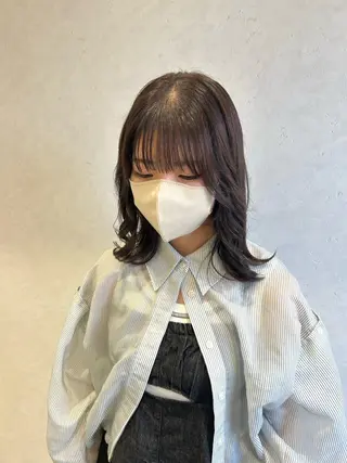 ミディアム カラー ヘアアレンジ レイヤー/インナー カラー🦋ルイのヘアスタイル