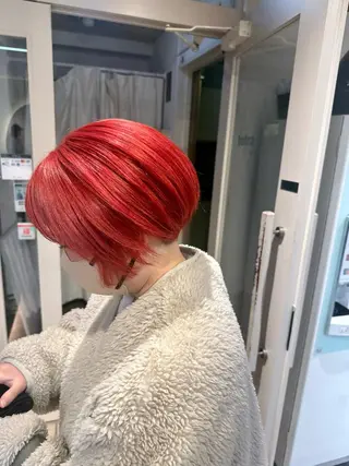 ショート カラー 縮毛矯正・透明感 カラー💙acoのヘアスタイル